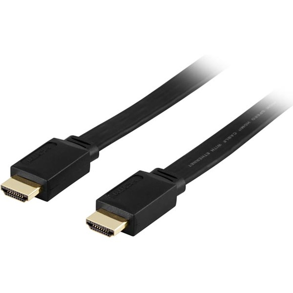 HDMI-kabel/Platt/Svart/1m