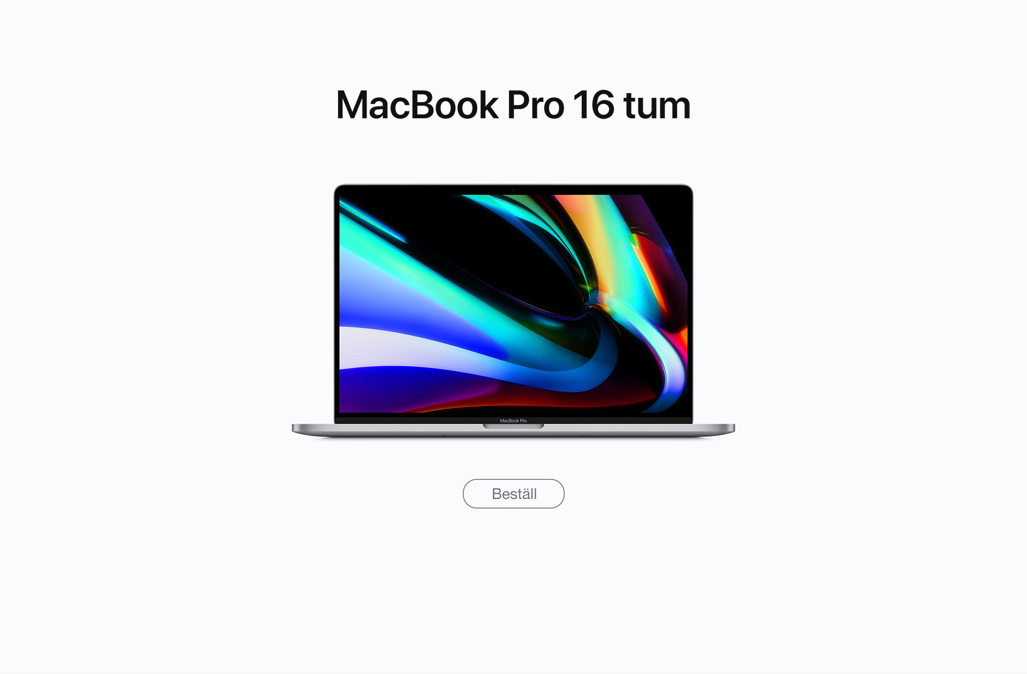 MacBook Pro 16 tum