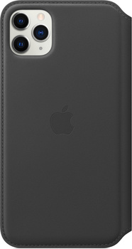 Apple iPhone 11 Pro Max Läderfodral - Svart