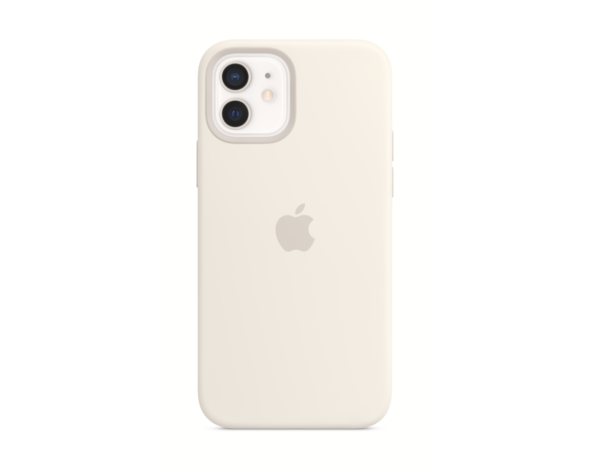 Apple iPhone 12 och 12 Pro Silikonskal med MagSafe Vit