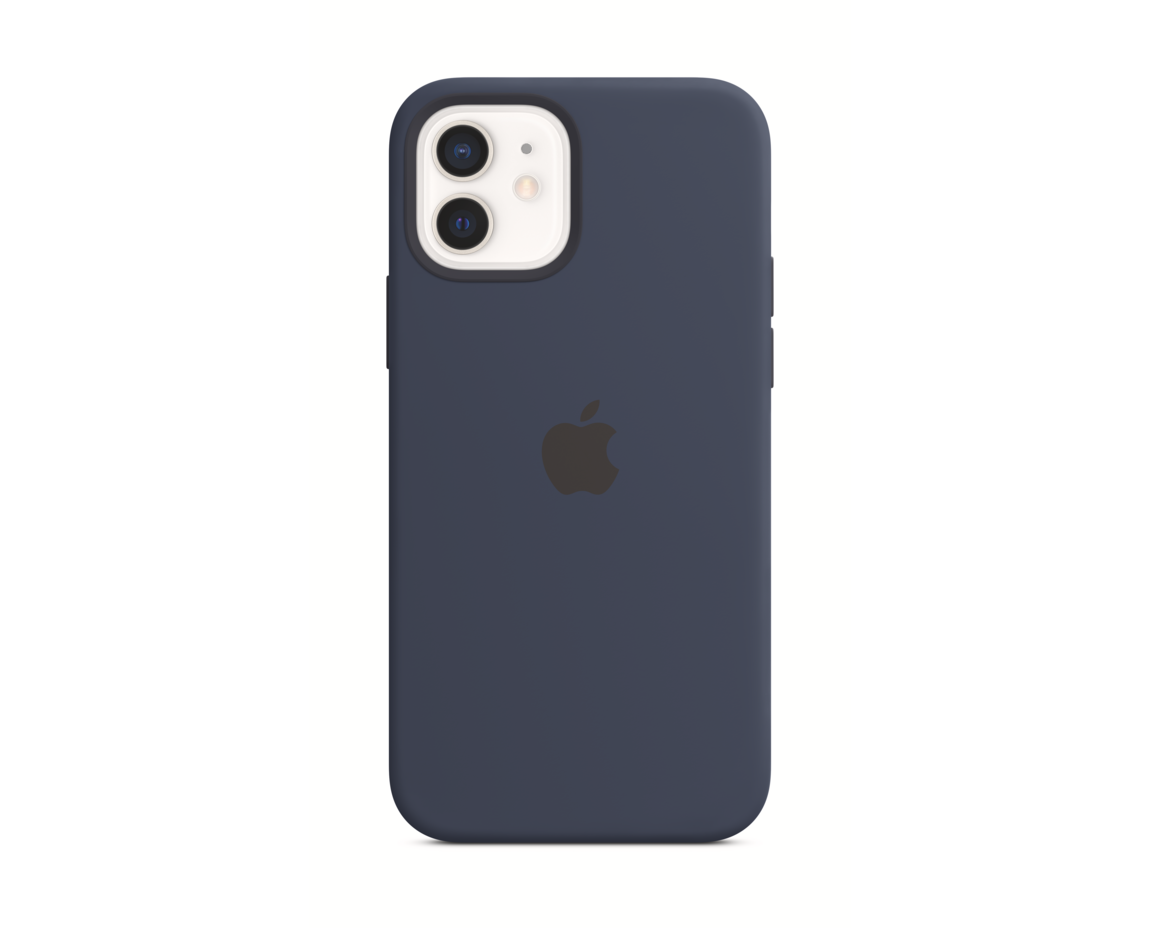 Apple iPhone 12 och 12 Pro Silikonskal med MagSafe Djupblå Marin