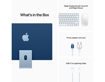 iMac 24 Retina 4.5K (2021) M1 8-core CPU, 8-core GPU/8GB/512GB SSD Blå