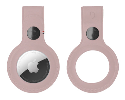 Decoded Leather Keychain för Airtag Cinnamon Pink