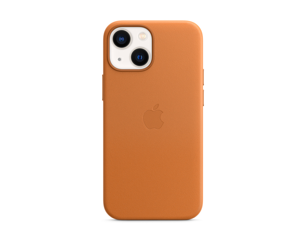 Apple iPhone 13 mini Läderskal med MagSafe Gyllenbrun
