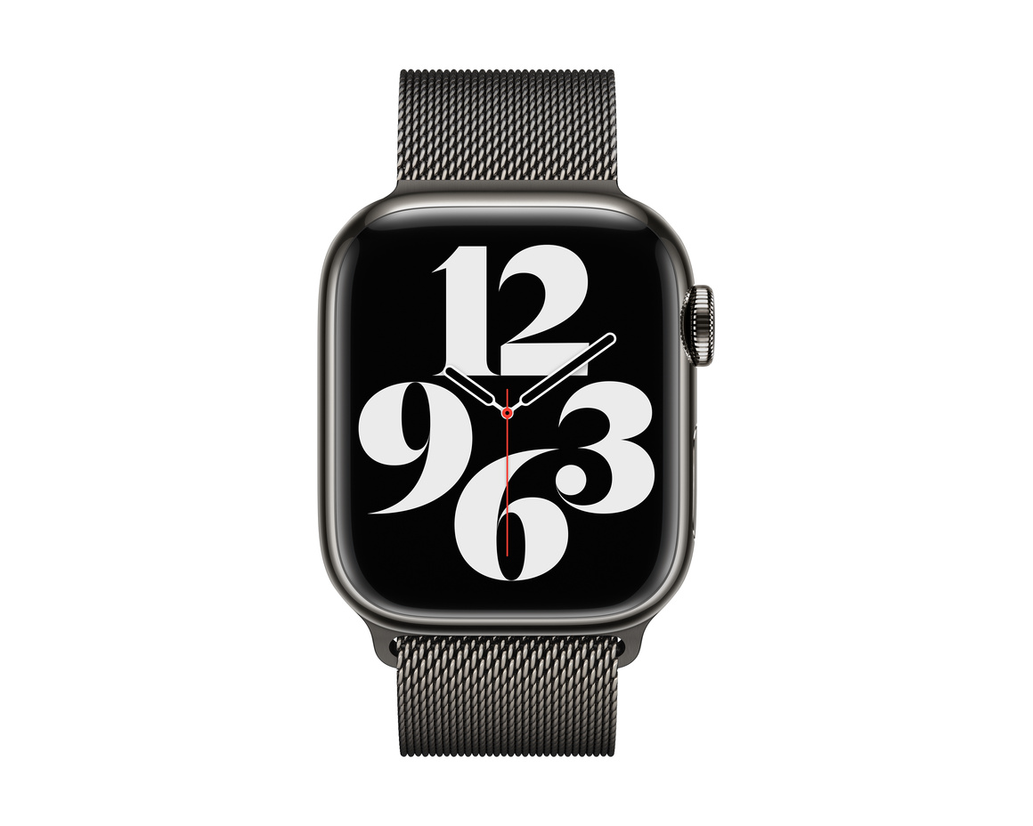 Apple Watch Armband Grafit Milanese Loop 41mm