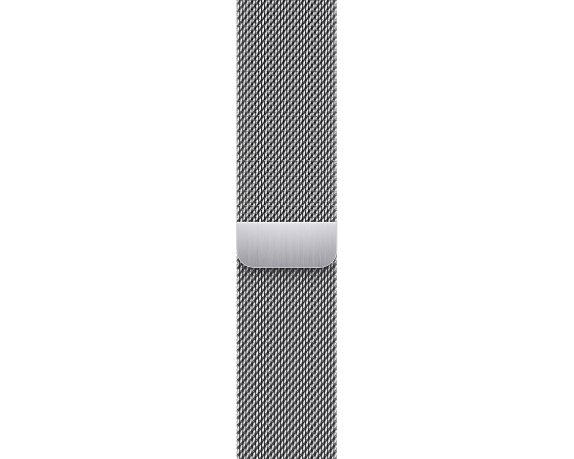 Apple Watch Armband Silver Milanese Loop 45mm