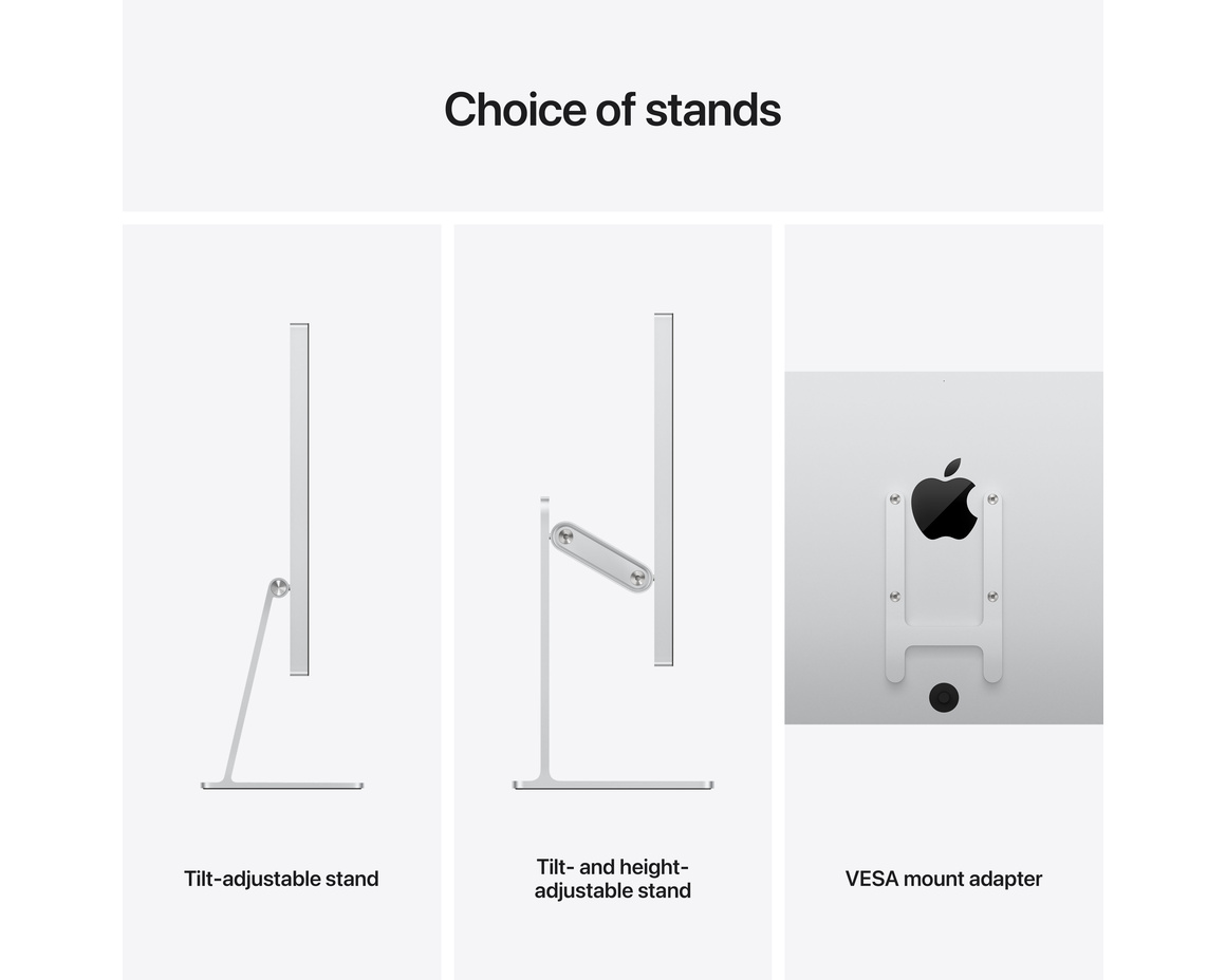 Apple Studio Display standardglas, VESA-monteringsadapter