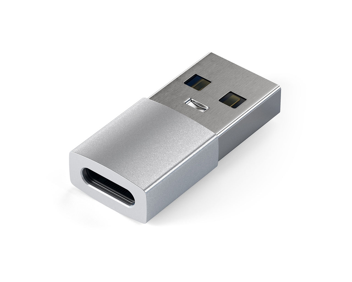 Satechi USB-A Till USB-C Adapter Silver