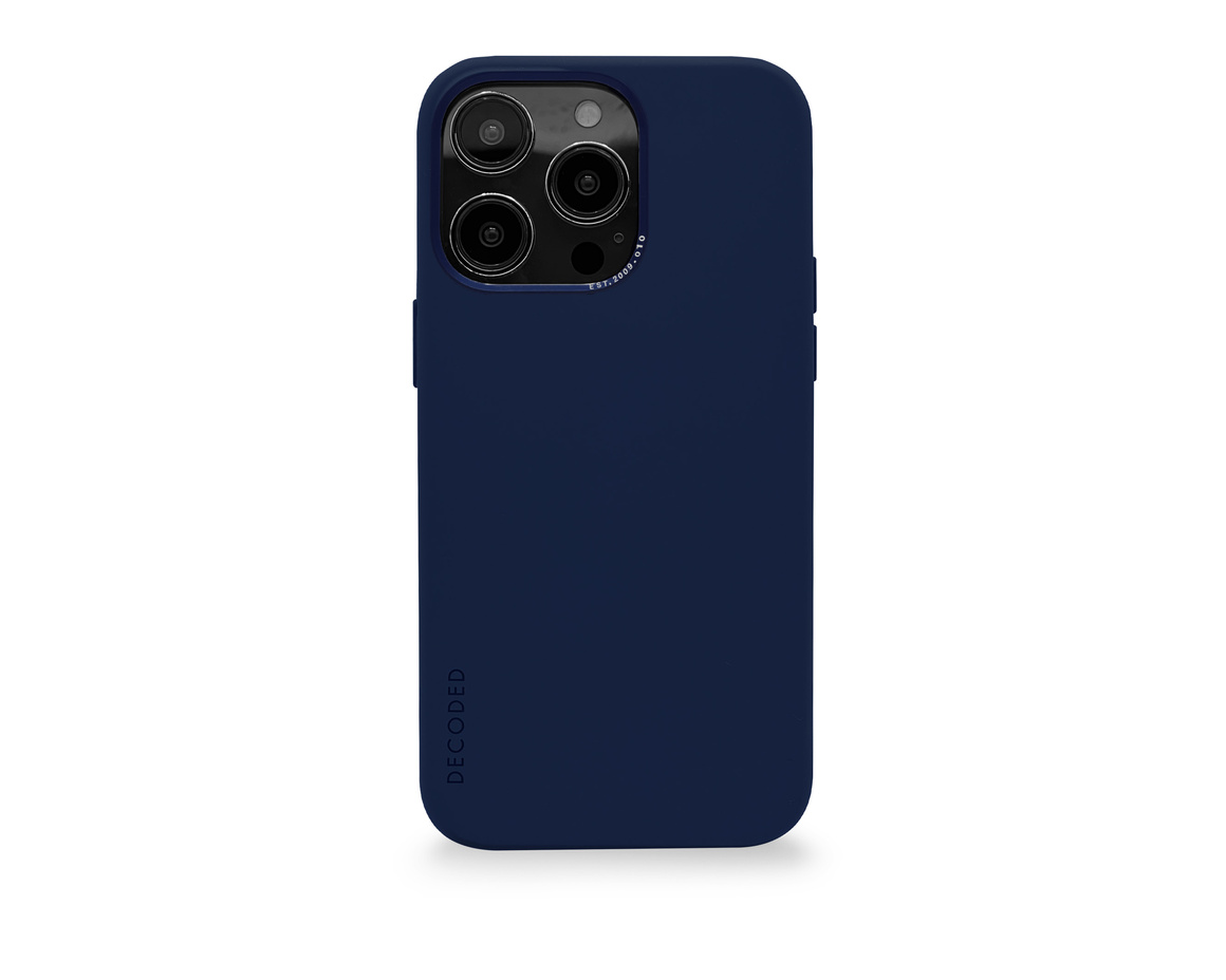Decoded AntiMicrobial Silicone Backcover iPhone 14 Pro Max Navy Peony