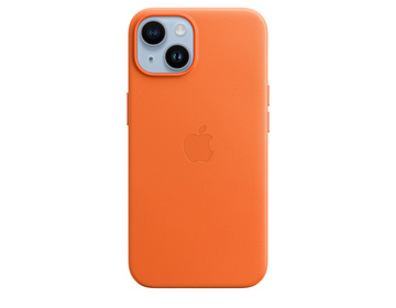 Apple iPhone 14 Läderskal med MagSafe Orange