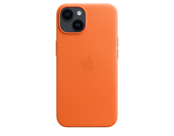 Apple iPhone 14 Läderskal med MagSafe Orange