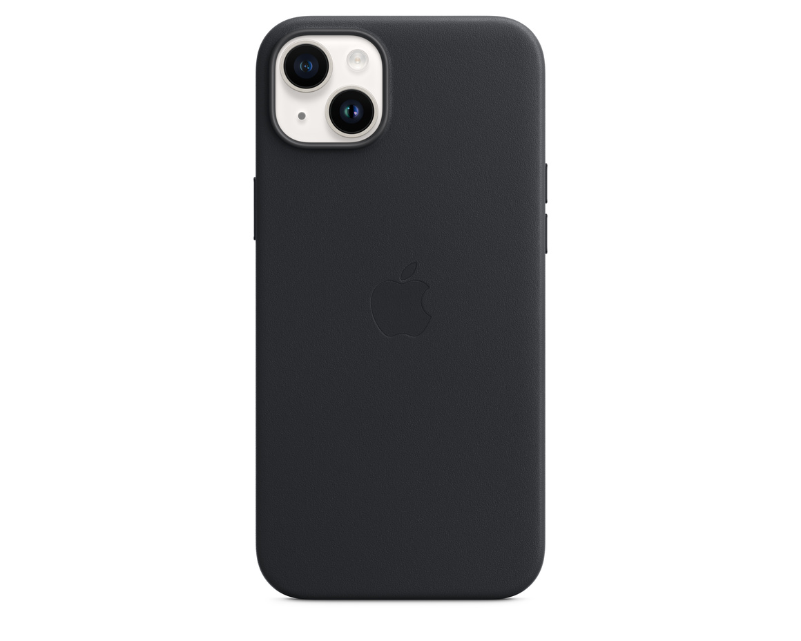 Apple iPhone 14 Plus Läderskal med MagSafe Midnatt