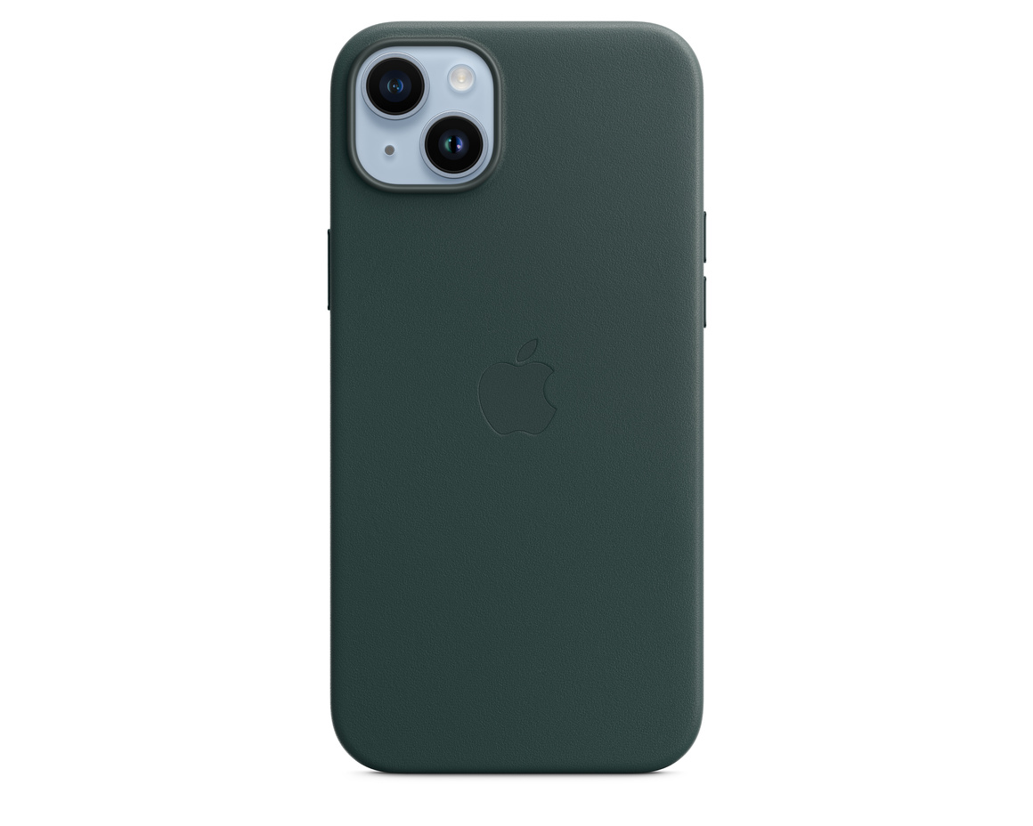 Apple iPhone 14 Plus Läderskal med MagSafe Skogsgrön