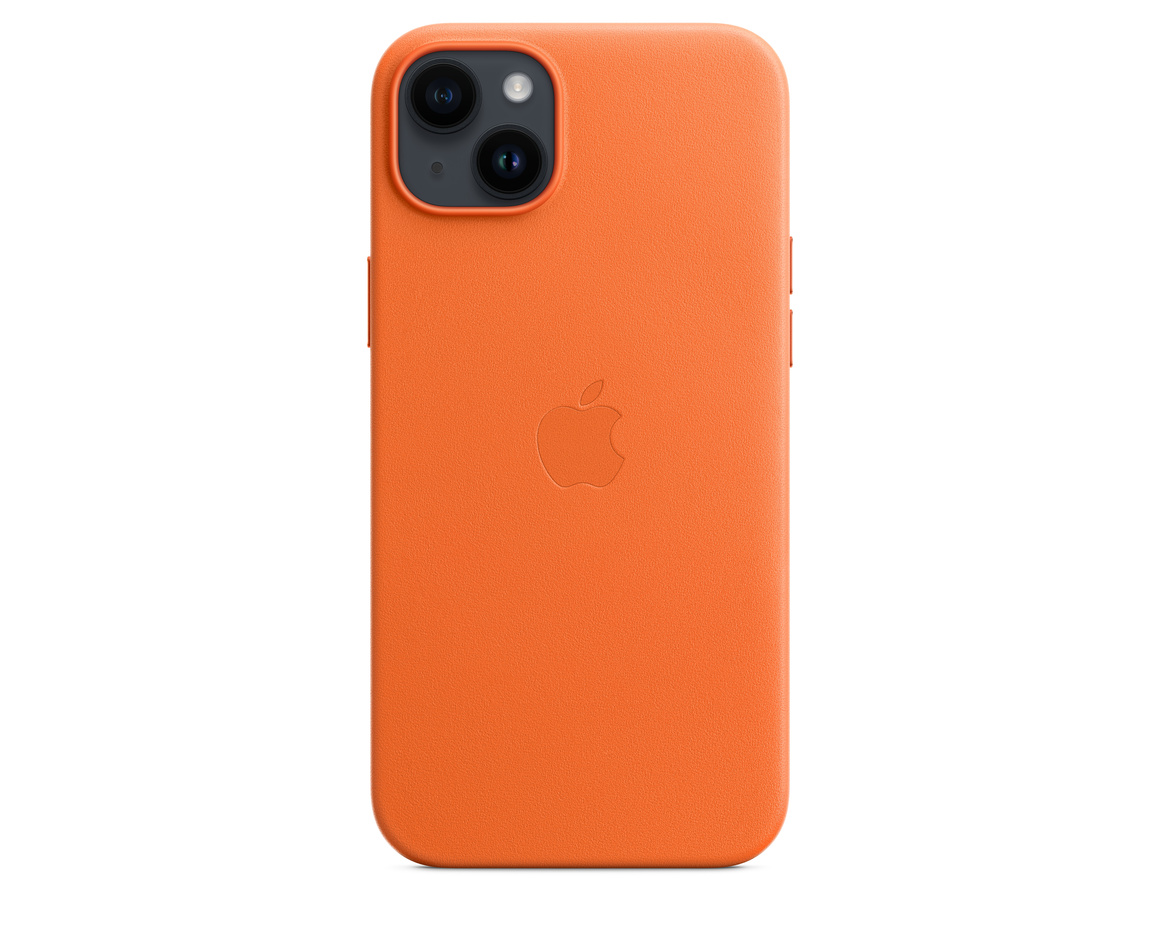 Apple iPhone 14 Plus Läderskal med MagSafe Orange