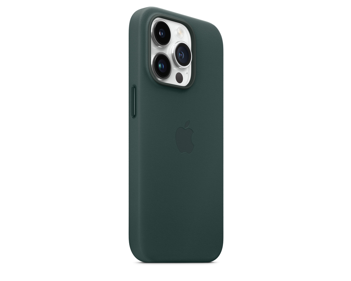 Apple iPhone 14 Pro Läderskal med MagSafe Skogsgrön