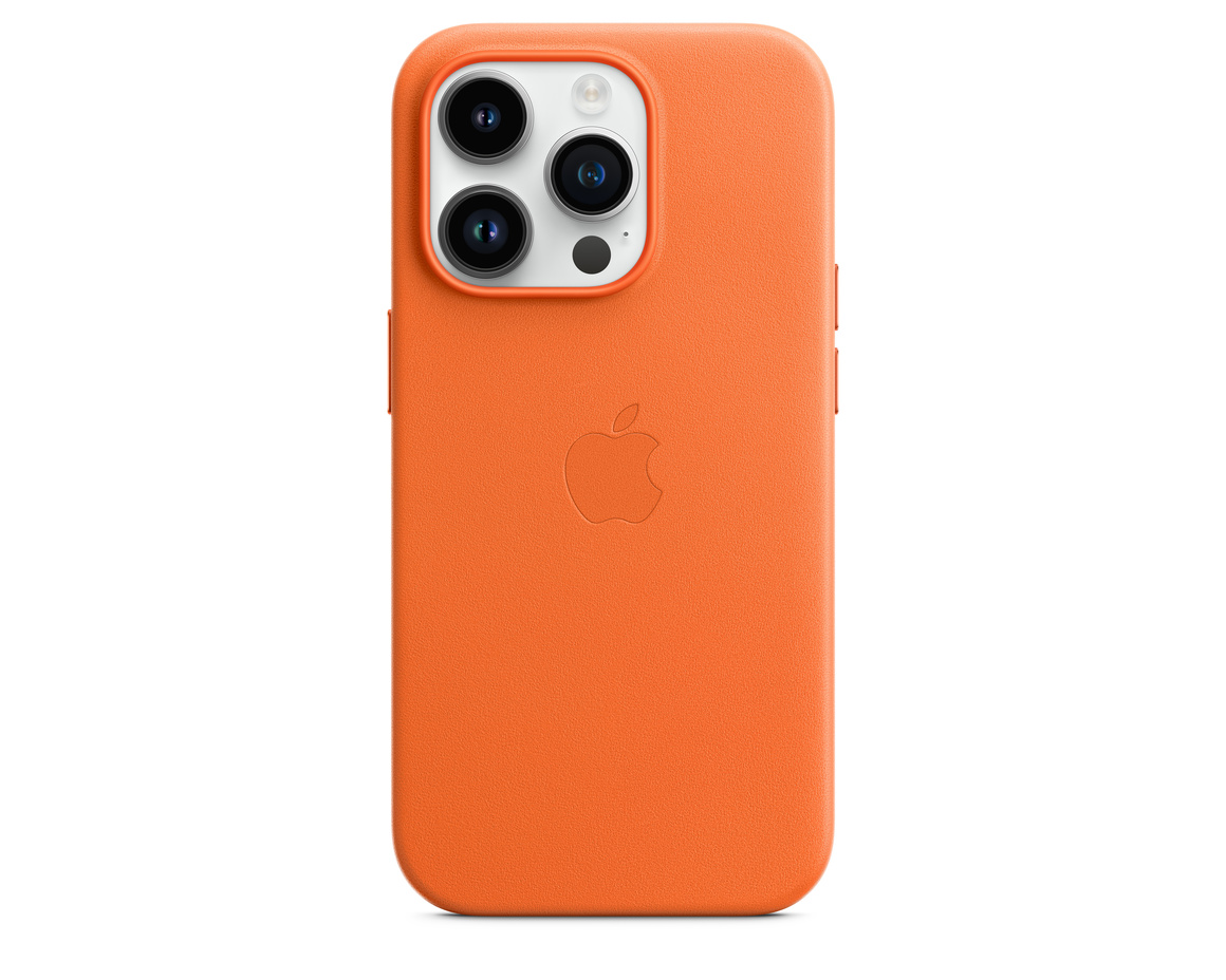 Apple iPhone 14 Pro Läderskal med MagSafe Orange