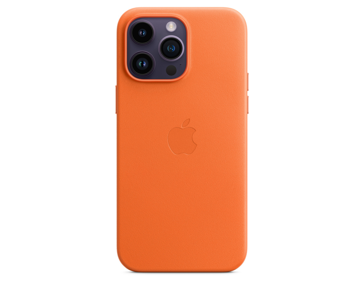 Apple iPhone 14 Pro Max Läderskal med MagSafe Orange