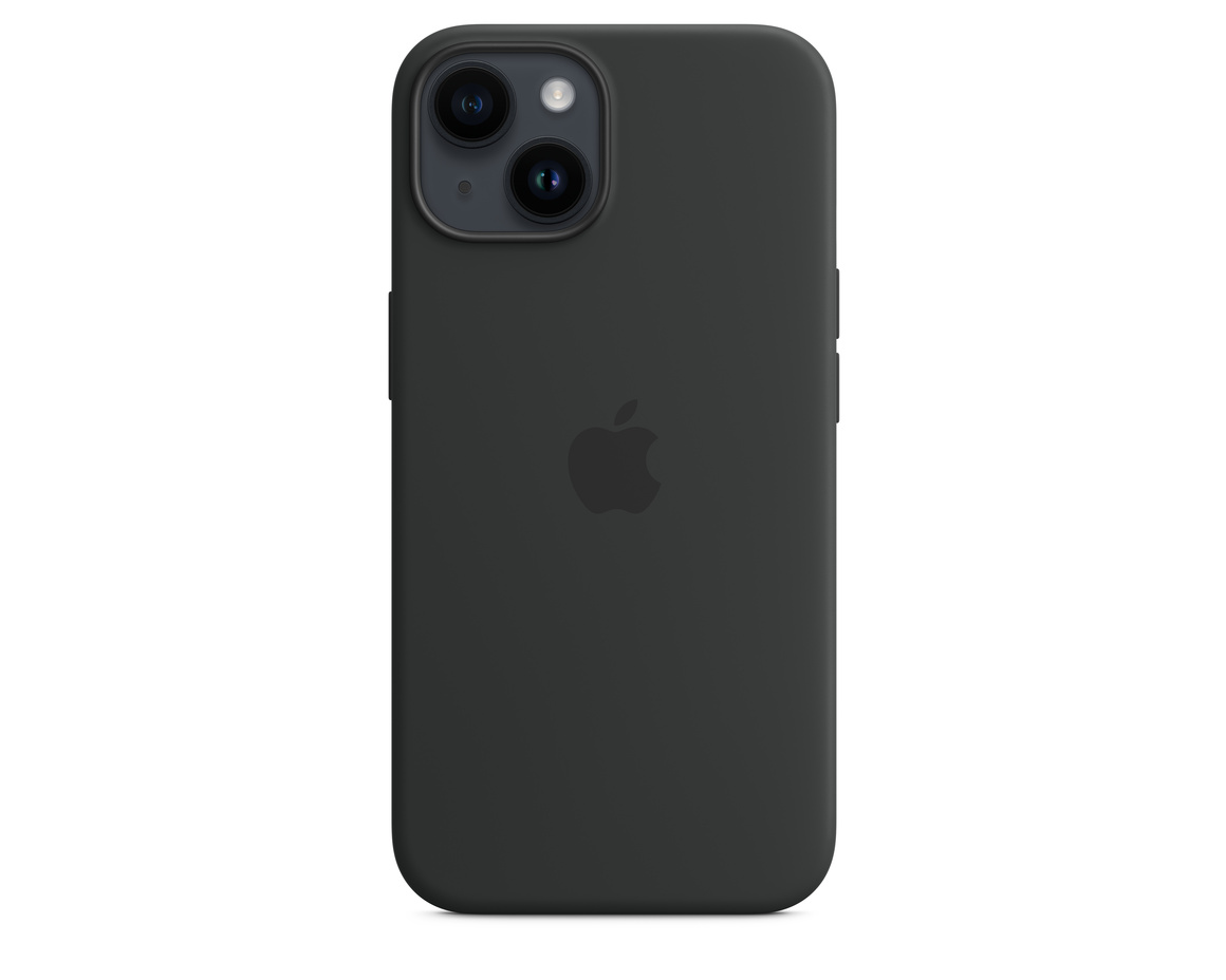 Apple iPhone 14 Silikonskal med MagSafe Midnatt