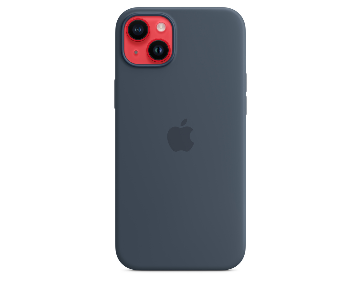 Apple iPhone 14 Plus Silikonskal med MagSafe Stormblå