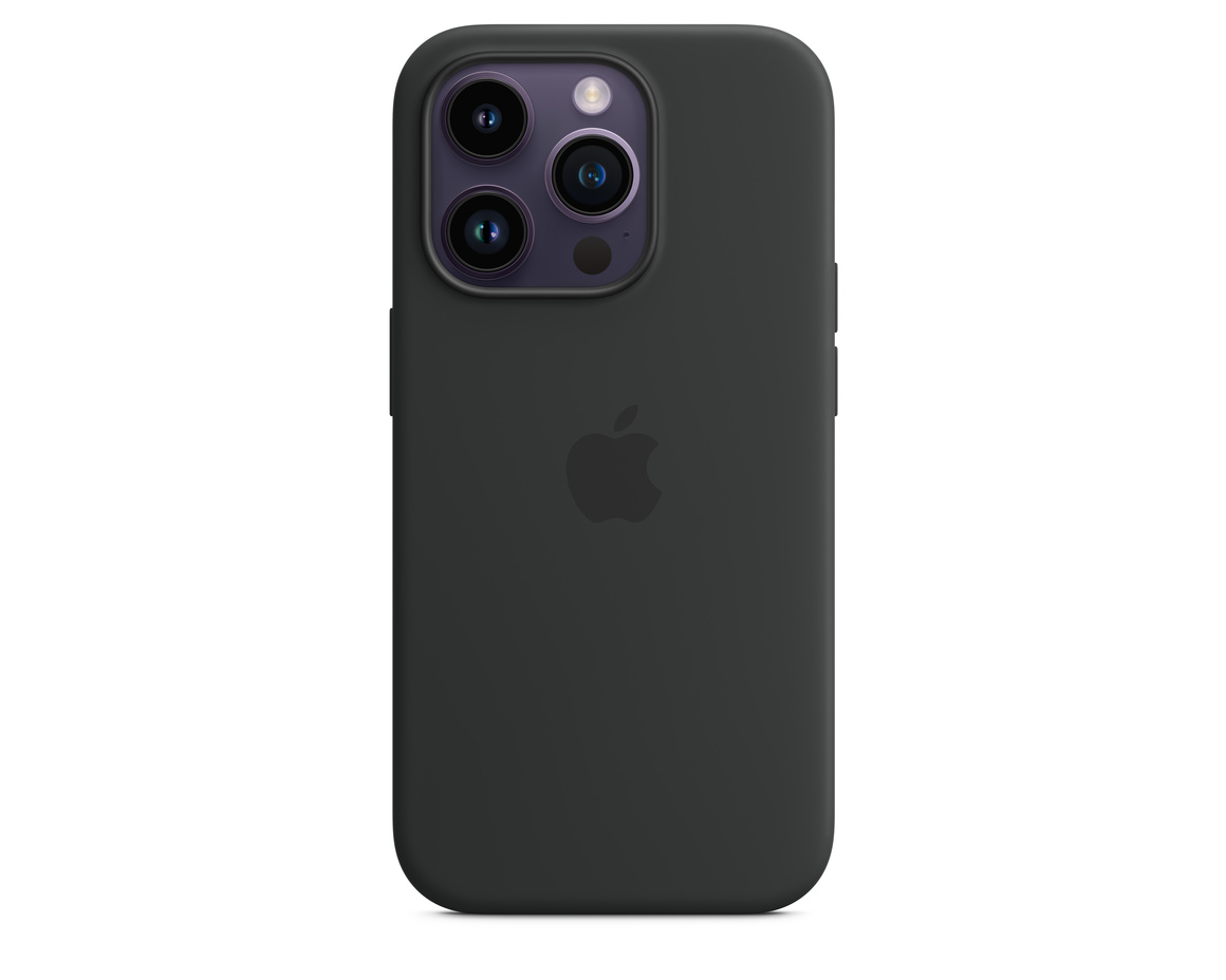 Apple iPhone 14 Pro Silikonskal med MagSafe Midnatt
