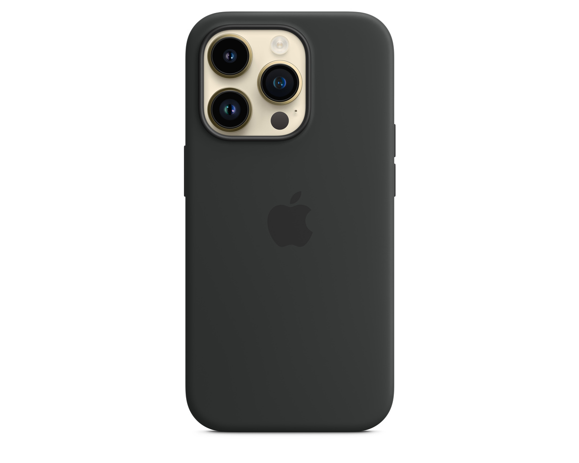 Apple iPhone 14 Pro Silikonskal med MagSafe Midnatt