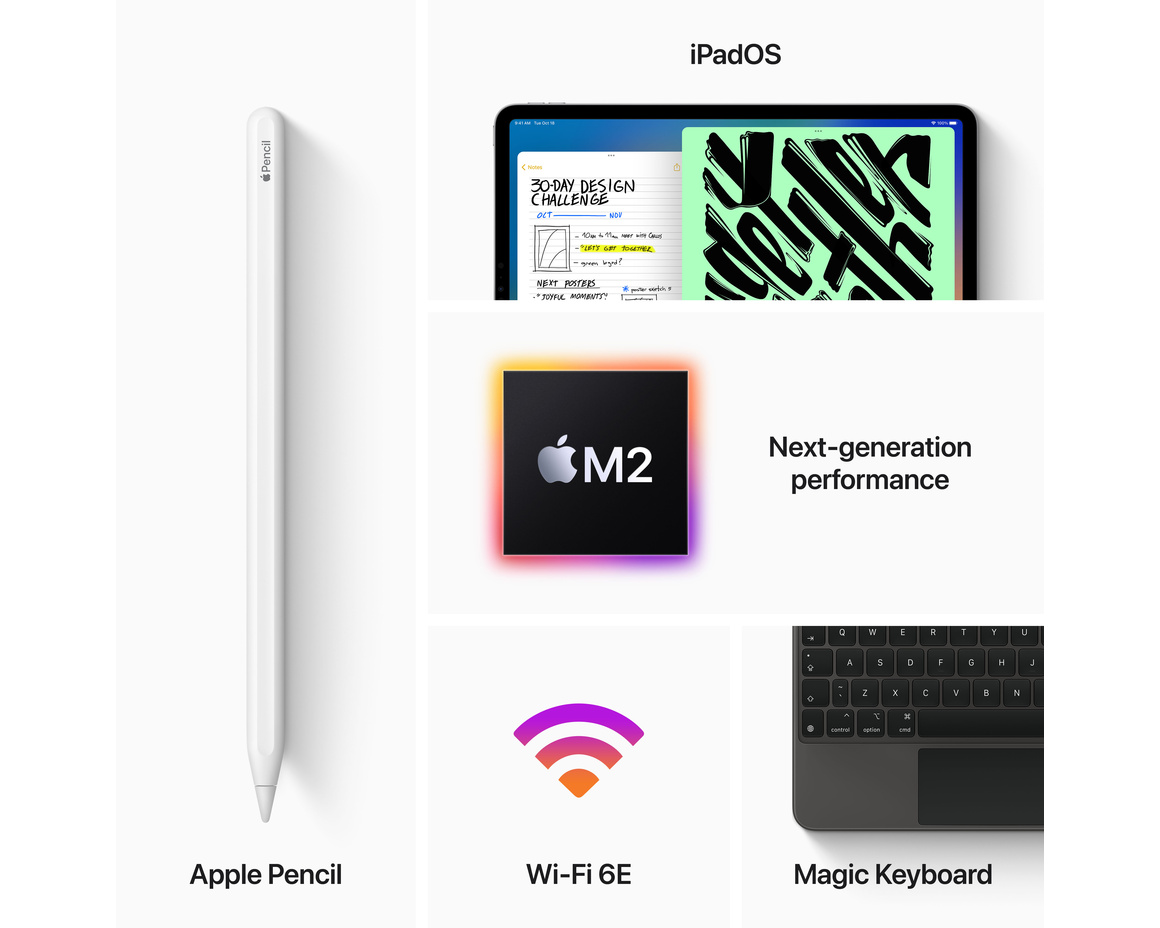 Apple iPad Pro (2022) 11 tum Rymdgrå 128 GB Wi-Fi