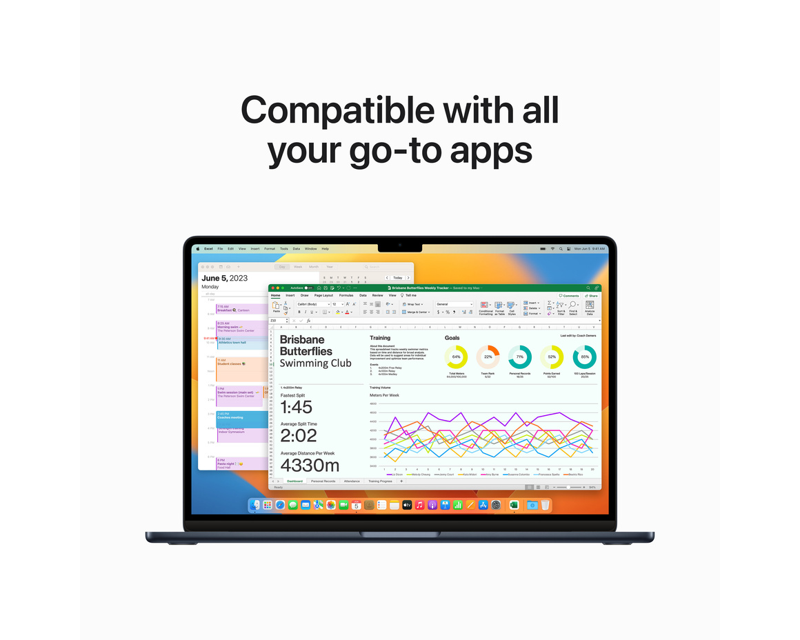 MacBook Air 15" M2 8-core CPU, 10-core GPU/8GB/512GB SSD - Midnatt