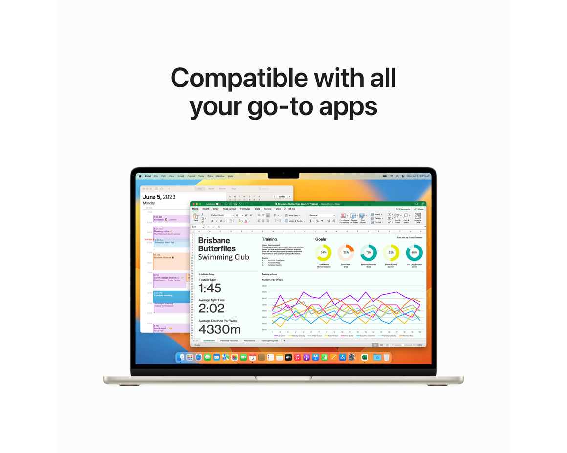 MacBook Air 15" M2 8-core CPU, 10-core GPU/8GB/256GB SSD - Stjärnglans