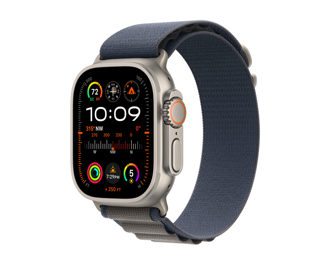 Apple Watch Ultra 2 med Bergsloop Blå Medium