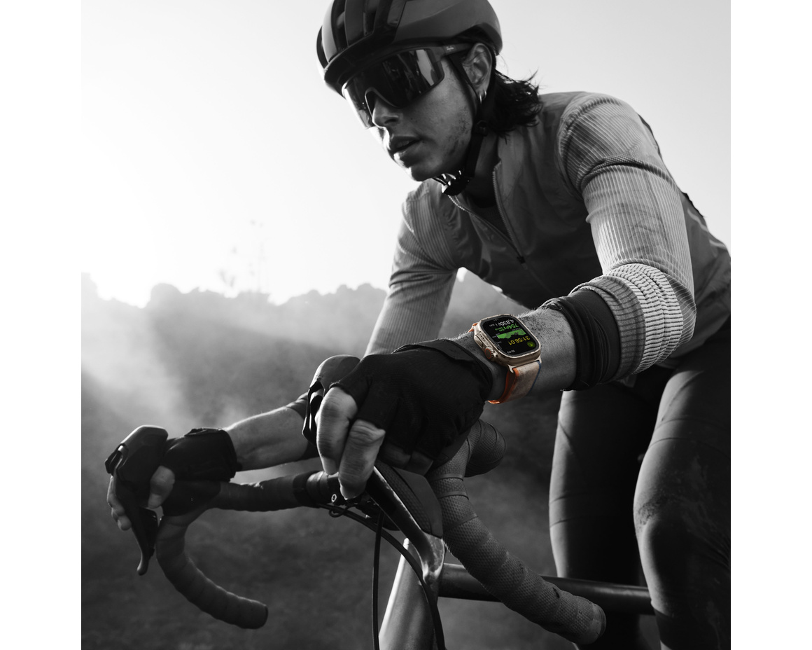 Apple Watch Ultra 2 med Terrängloop Grön/grå S/M