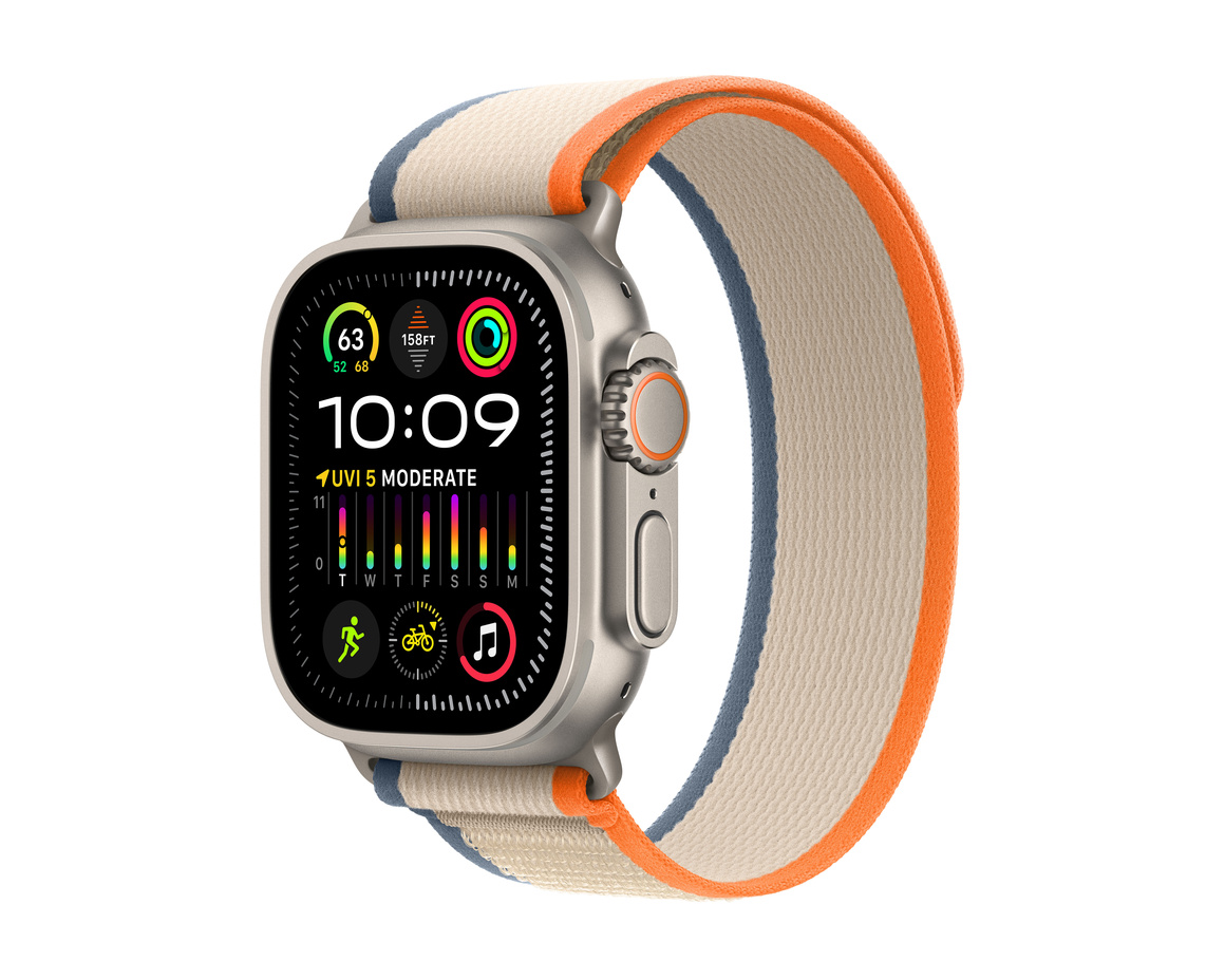 Apple Watch Ultra 2 med Terrängloop Orange/beige S/M