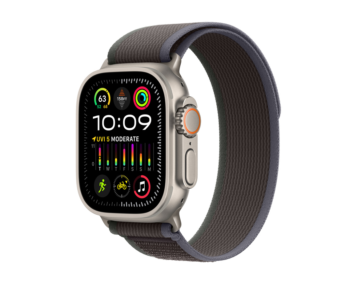 Apple Watch Ultra 2 med Terrängloop Blå/svart S/M