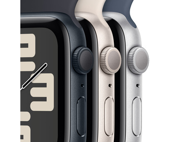Apple Watch SE 2023 med Sportloop Silver 44mm GPS