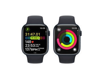 Apple Watch Series 9 Aluminiumboett Midnatt 45mm GPS S/M