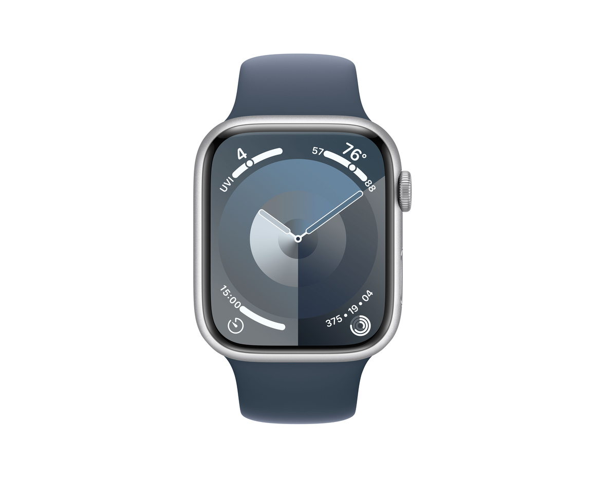 Apple Watch Series 9 Aluminiumboett Silver 45mm GPS S/M