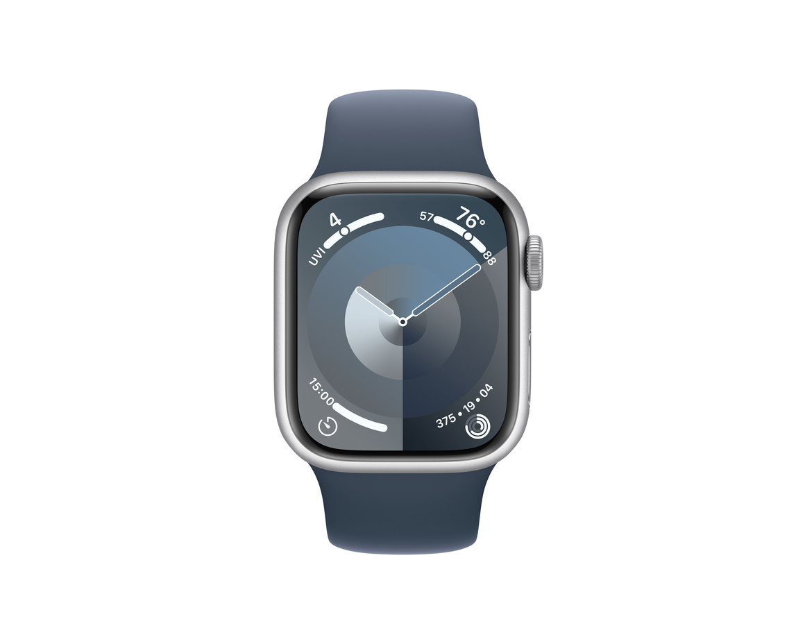 Apple Watch Series 9 Aluminiumboett Silver 41mm GPS + Cellular S/M