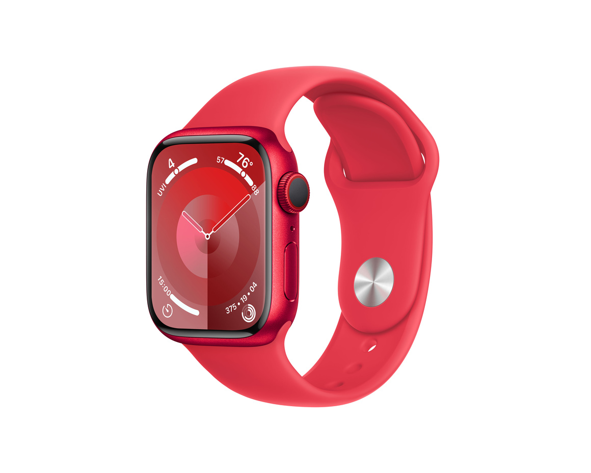 Apple Watch Series 9 Aluminiumboett (PRODUCT)RED 41mm GPS + Cellular S/M