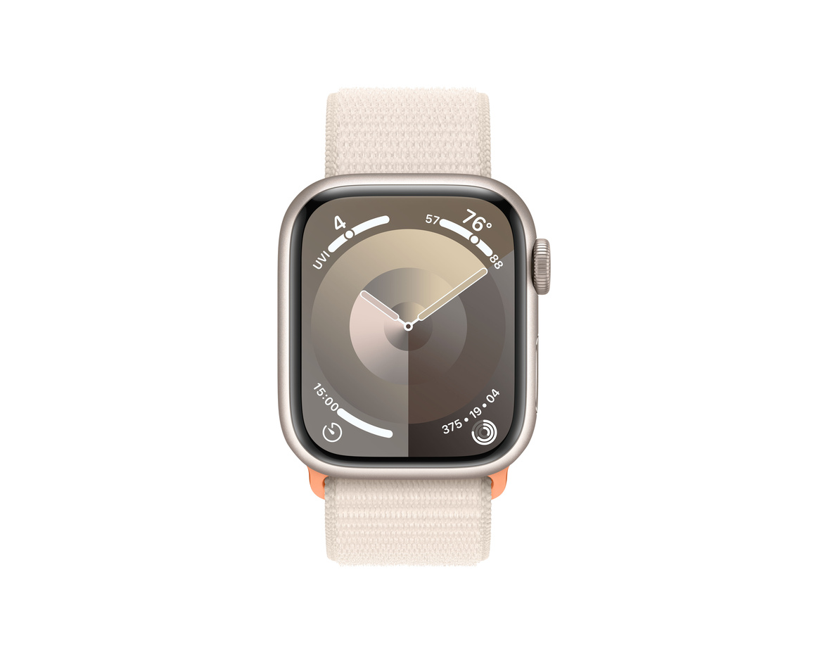 Apple Watch Series 9 Aluminium med Sportloop Stjärnglans 41mm GPS