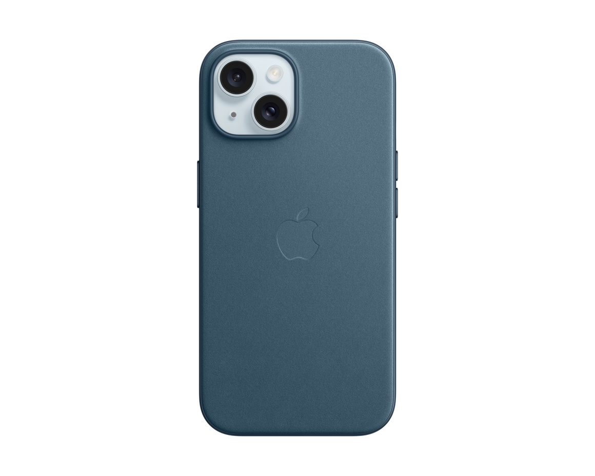 Apple iPhone 15 FineWoven-skal med MagSafe Stillahavsblå