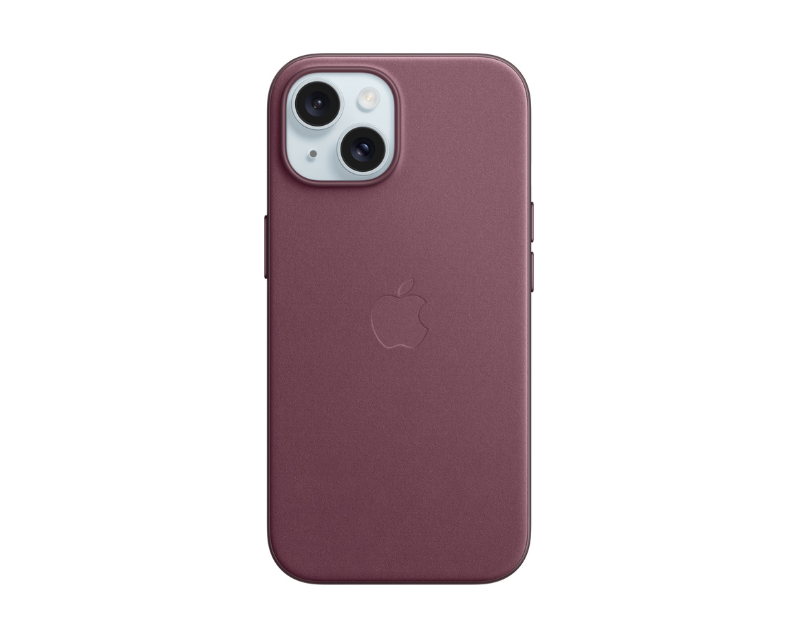 Apple iPhone 15 FineWoven-skal med MagSafe Mullbär