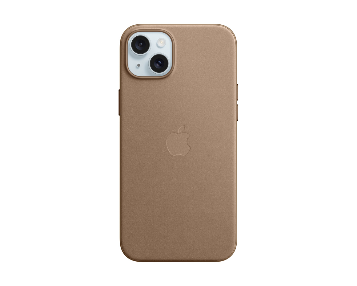 Apple iPhone 15 Plus FineWoven-skal med MagSafe Mullvadsbrun