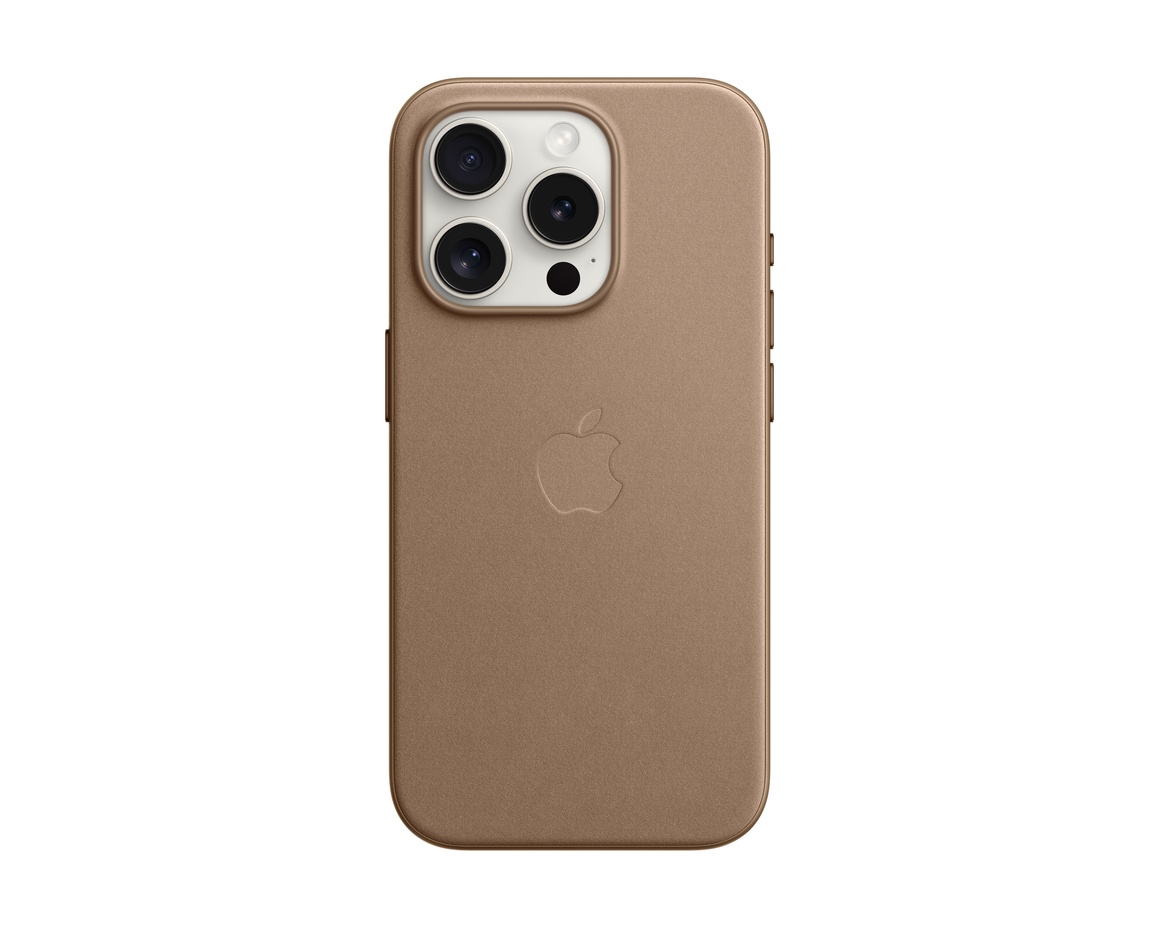 Apple iPhone 15 Pro FineWoven-skal med MagSafe Mullvadsbrun