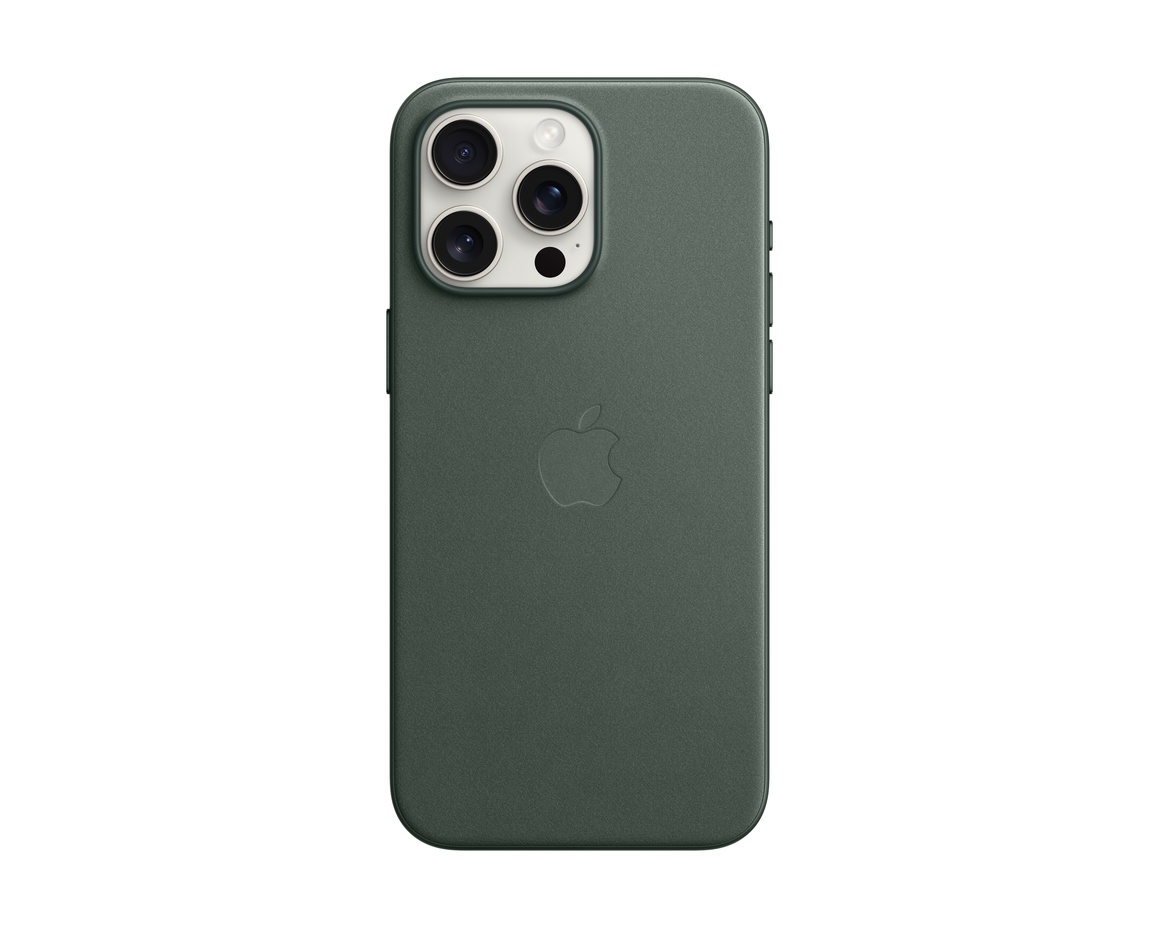 Apple iPhone 15 Pro Max FineWoven-skal med MagSafe Vintergrön