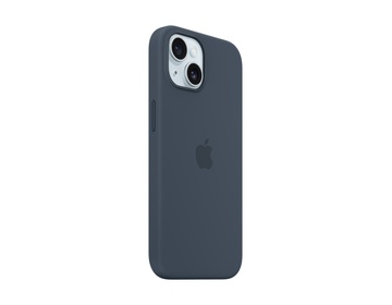 Apple iPhone 15 Silikonskal med MagSafe Stormblå