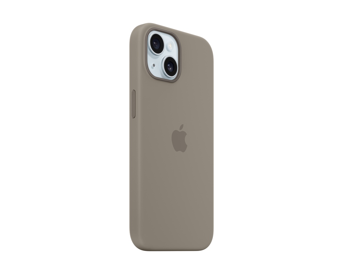 Apple iPhone 15 Silikonskal med MagSafe Lera