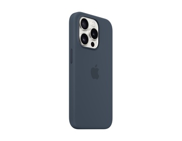 Apple iPhone 15 Pro Silikonskal med MagSafe Stormblå