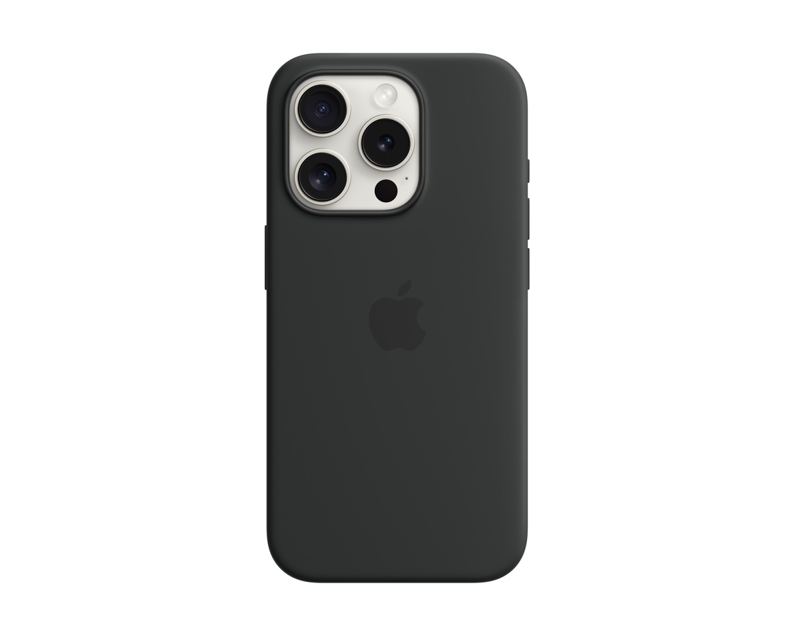 Apple iPhone 15 Pro Silikonskal med MagSafe Svart