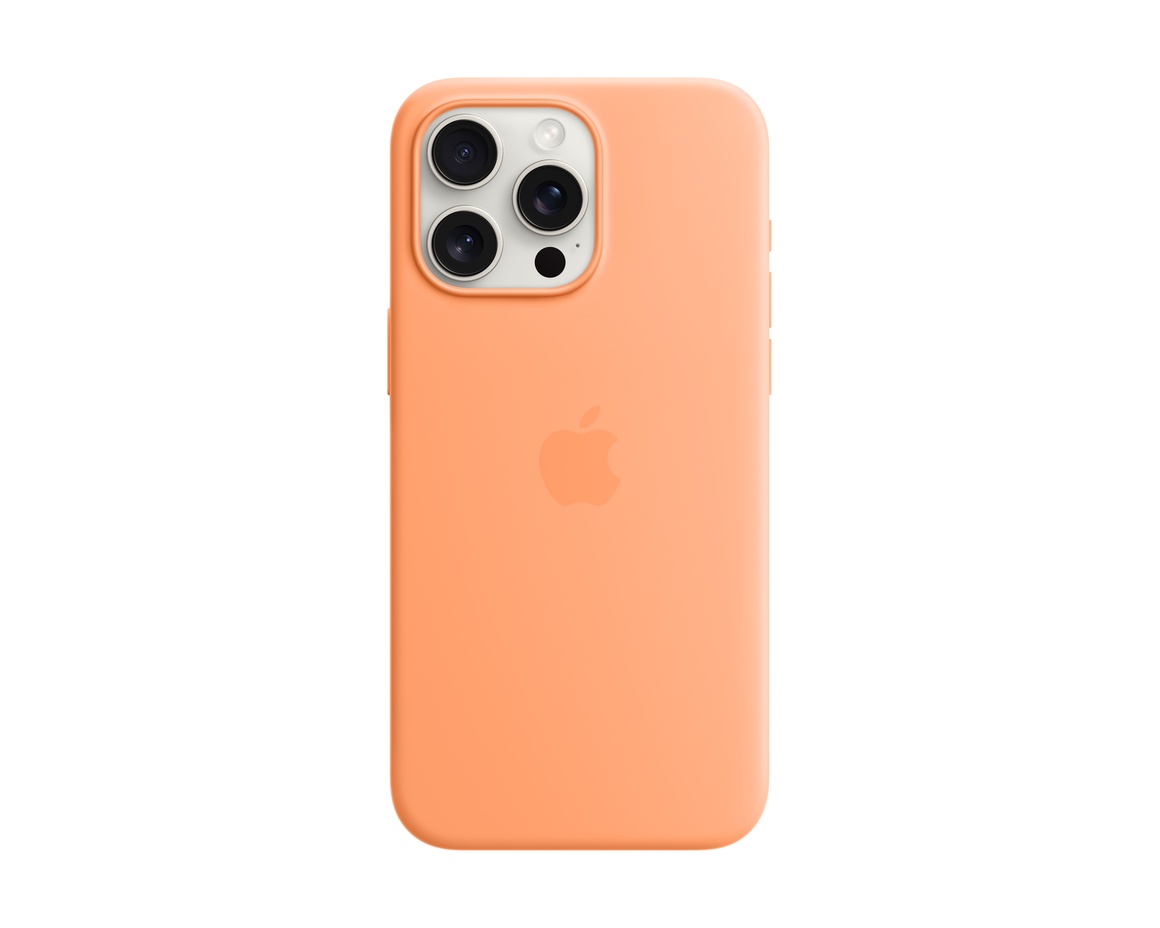 Apple iPhone 15 Pro Max Silikonskal med MagSafe Apelsinsorbet