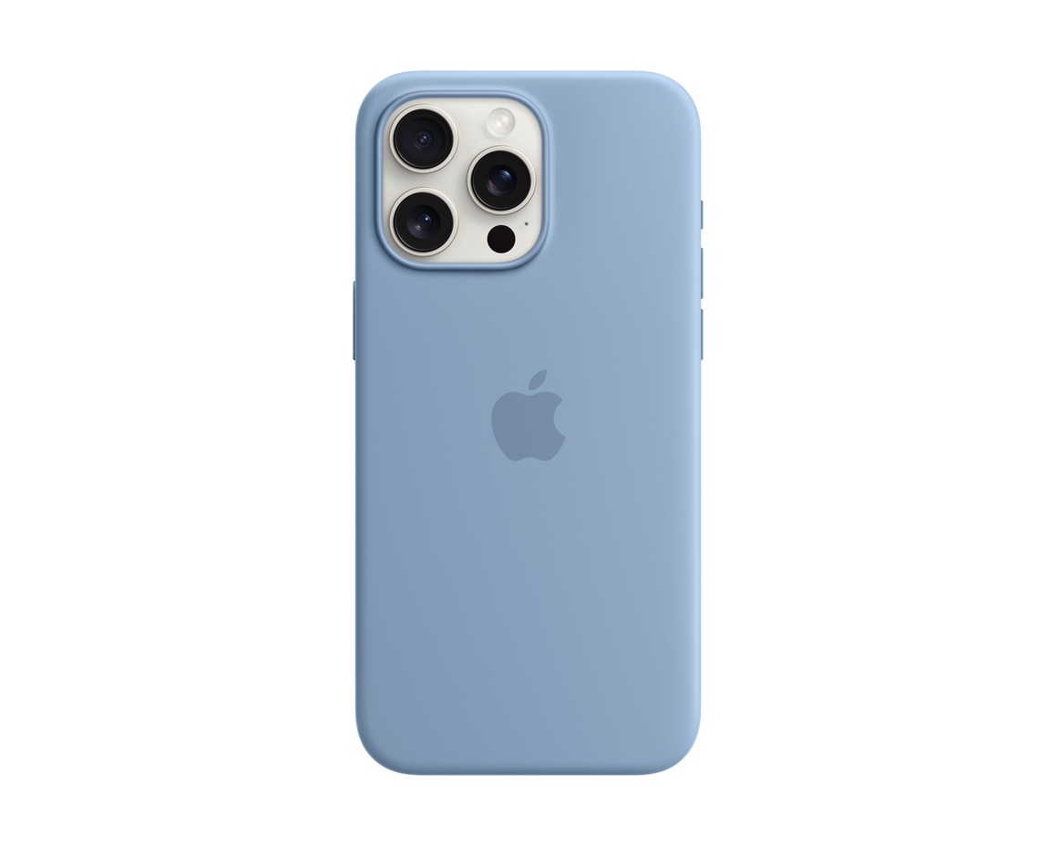 Apple iPhone 15 Pro Max Silikonskal med MagSafe Vinterblå