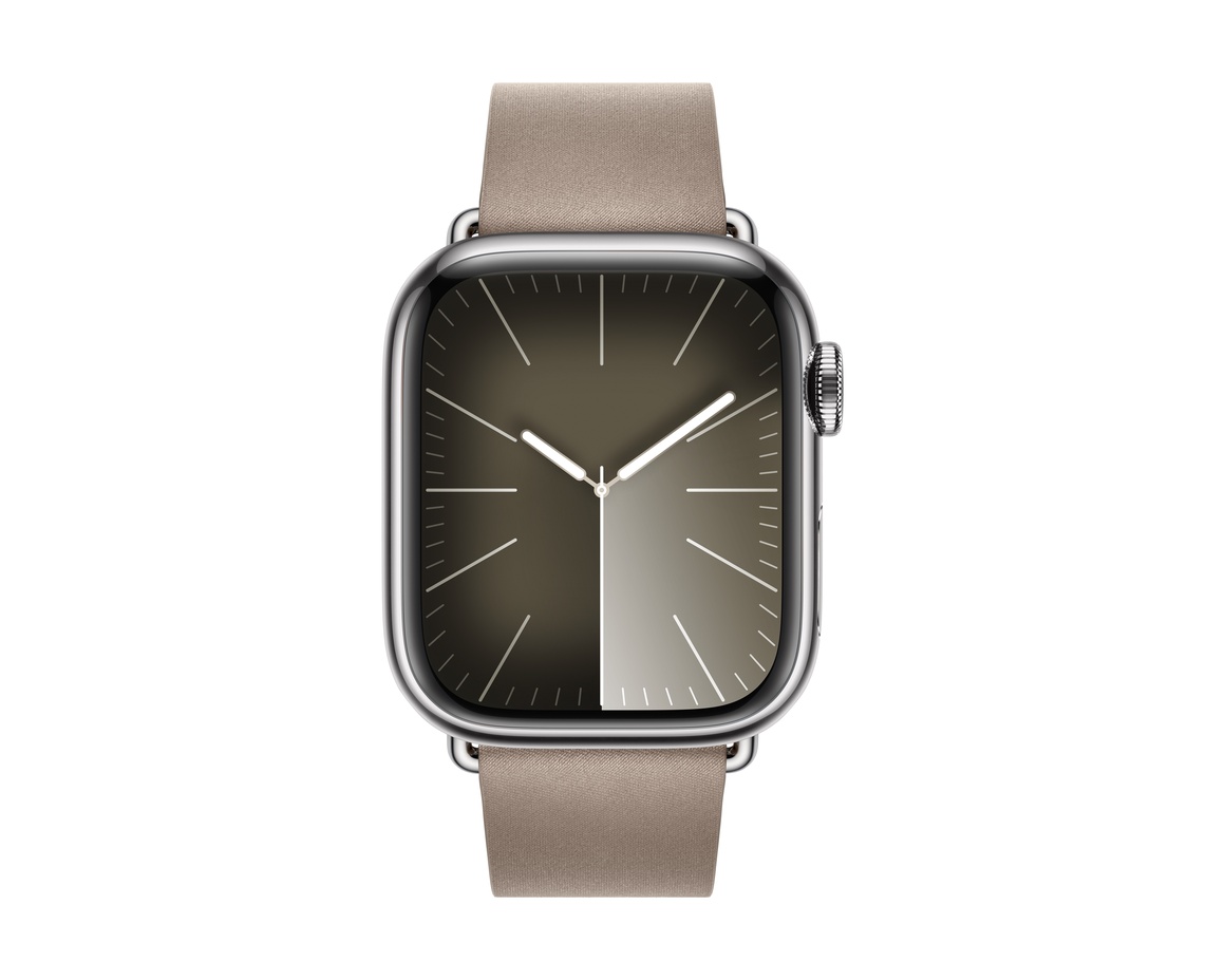 Apple Watch Modernt spänne Ljusbrun Small